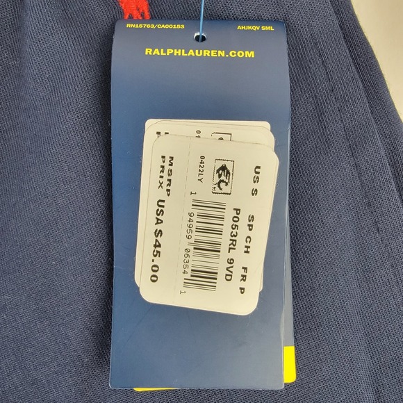 Polo Ralph Lauren Mens Navy Blue Cotton Modal Soft Sleep Shorts P053RL S New - Picture 2 of 9